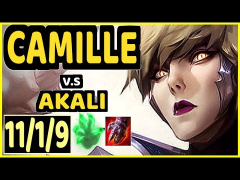 SCARFACE (CAMILLE) vs AKALI - 11/1/9 KDA TOP GAMEPLAY - EUW Ranked GRANDMASTER