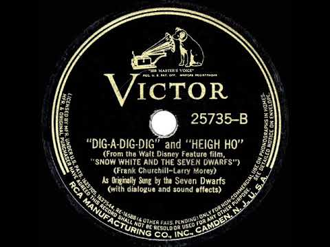 1938 HITS ARCHIVE Heigh Ho   ‘Snow White’ movie cast The Seven Dwarfs