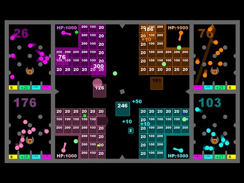 Upgraded Base Defense Block Battle 2 - Marble Race in Algodoo