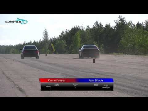 Kenne Koltsov - Audi 90 vs Jaak SIllaots - Dodge Challenger. Drag race @ RaceWars2019