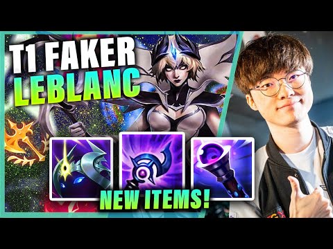 T1 FAKER PLAYING MAIN CHAMP LE'BLANC W/ NEW ITEMS VS KATARINA | PRESEASON S11 FAKER STREAM GAMEPLAY