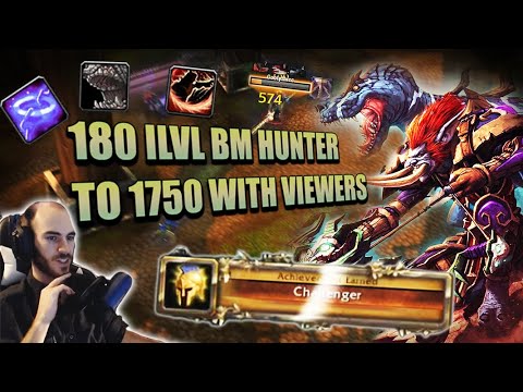 KITE GOD 180 BM Hunter ARENA to 1750 with viewers!!! || Shadowlands 2v2 PvP (By multi rank1 healer)