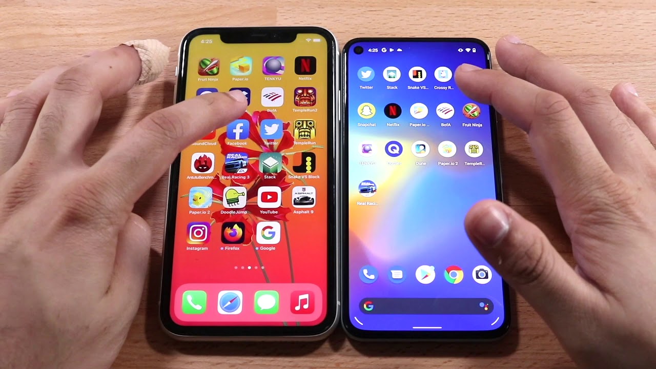 Google Pixel 5 Vs iPhone 11 Speed Comparison!