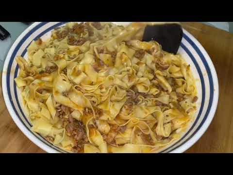 Tagliatelle al ragú di lampredotto! Un omaggio alla Toscana, la mia terra.