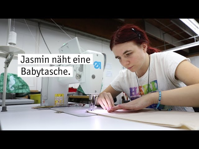 Fertigung der Babytasche bei der Caritas Wertarbeit für Köln e.V.