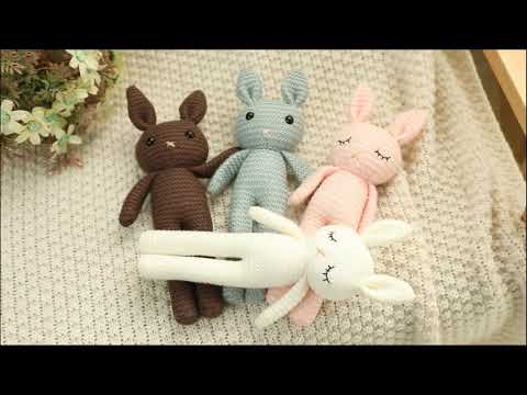 Crochet wool doll wool animal stuffed plush toy baby soothing baby baby sleeping doll