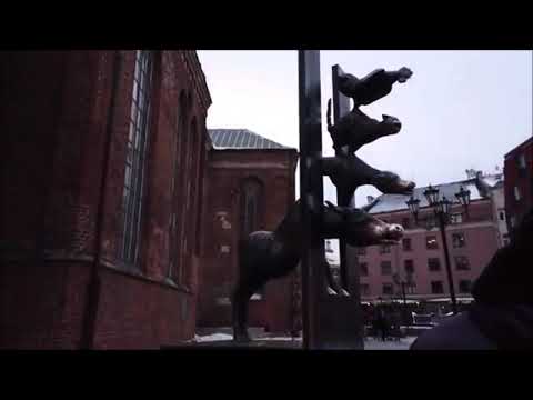 Walking In The Street Of RIGA - Latvia Tour 4K 60fps UHD [no copyright video]