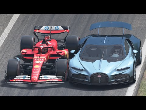 Ferrari F1 2024 vs Bugatti Tourbillon at Monza