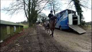 preview picture of video 'Horses, riders and dogs on a Mock Hunt - no fox in sight...'