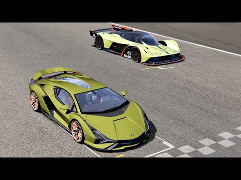Aston Martin Valkyrie AMR Pro vs Lamborghini  Sian - Imola