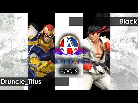 Smash 4: Inital | RA | Druncle_Titus (Captain Falcon) V Black (Ryu) - Ascendance 39 Tournament SSB4