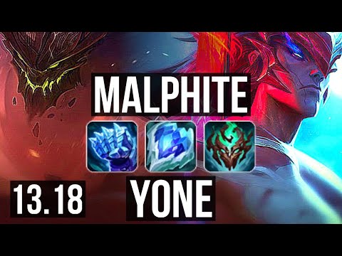 MALPH vs YONE (TOP) | Rank 3 Malph, 7/5/18 | EUW Challenger | 13.18