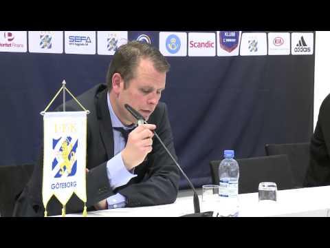 Presskonferensen efter matchen mot Halmstad