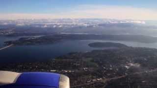 preview picture of video 'Beautiful View over Lake Washington - Landing at SeaTac (KSEA) [2013]'