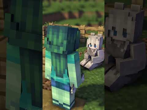 Help the wolf girl - minecraft animation #shorts