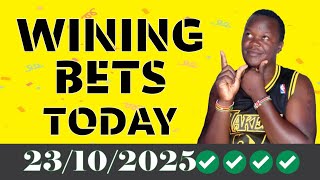 FOOTBALL PREDICTIONS TODAY 23/10/2025 SOCCER PREDICTIONS TODAY | BETTING TIPS, #footballpredictions