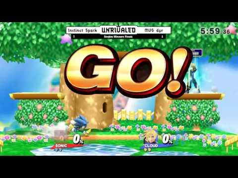 Unrivaled 2 WiiU - Instinct Spark (Sonic) vs MVG dyr (Diddy Kong, Cloud) - Winners Finals