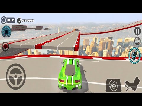 Impossible Car Tracks 3D - Green Car Driving Stunts Simulator Levels 10 to 13 Completed Gameplay