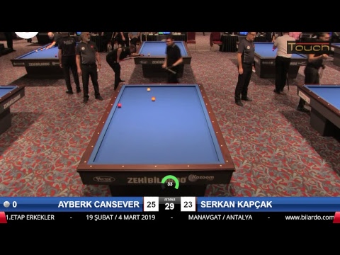 AYBERK CANSEVER & SERKAN KAPÇAK Bilardo Maçı - 2019 TÜRKİYE KUPASI 1. ETAP ERKEKLER-2.TUR