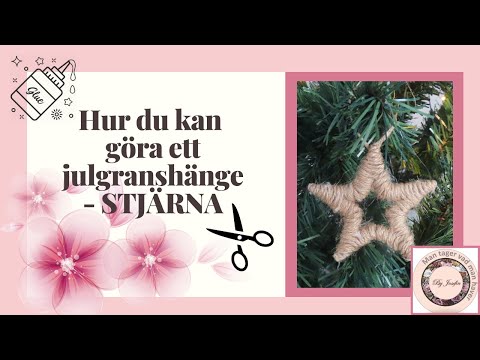 Hur du kan göra ett julgranshänge/julgranspynt av kartong och snöre, diy, pyssel med barn