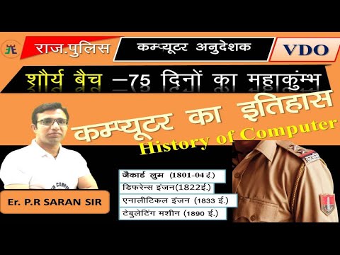 कम्प्यूटर का इतिहास भाग -2 || History of Computer Part-2 ||  शौर्य बैच || COMPUTER BY ER.P. R. SARAN