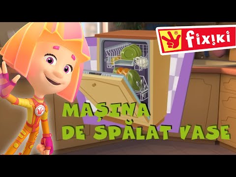 Mașina de spălat vase  - Desene animate educative pentru copii | Fixiki
