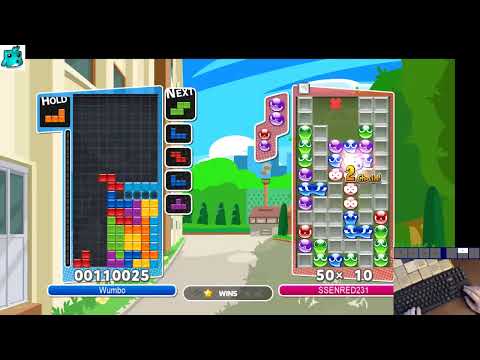 Fighting For My Life... Pro Tetris vs SsenRed Puyo