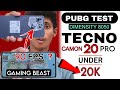 Tecno Camon 20 Pro PUBG Test: DIMENSITY 8050, 90FPS, Best Gaming Smartphone at ₹20k Result is OP🔥