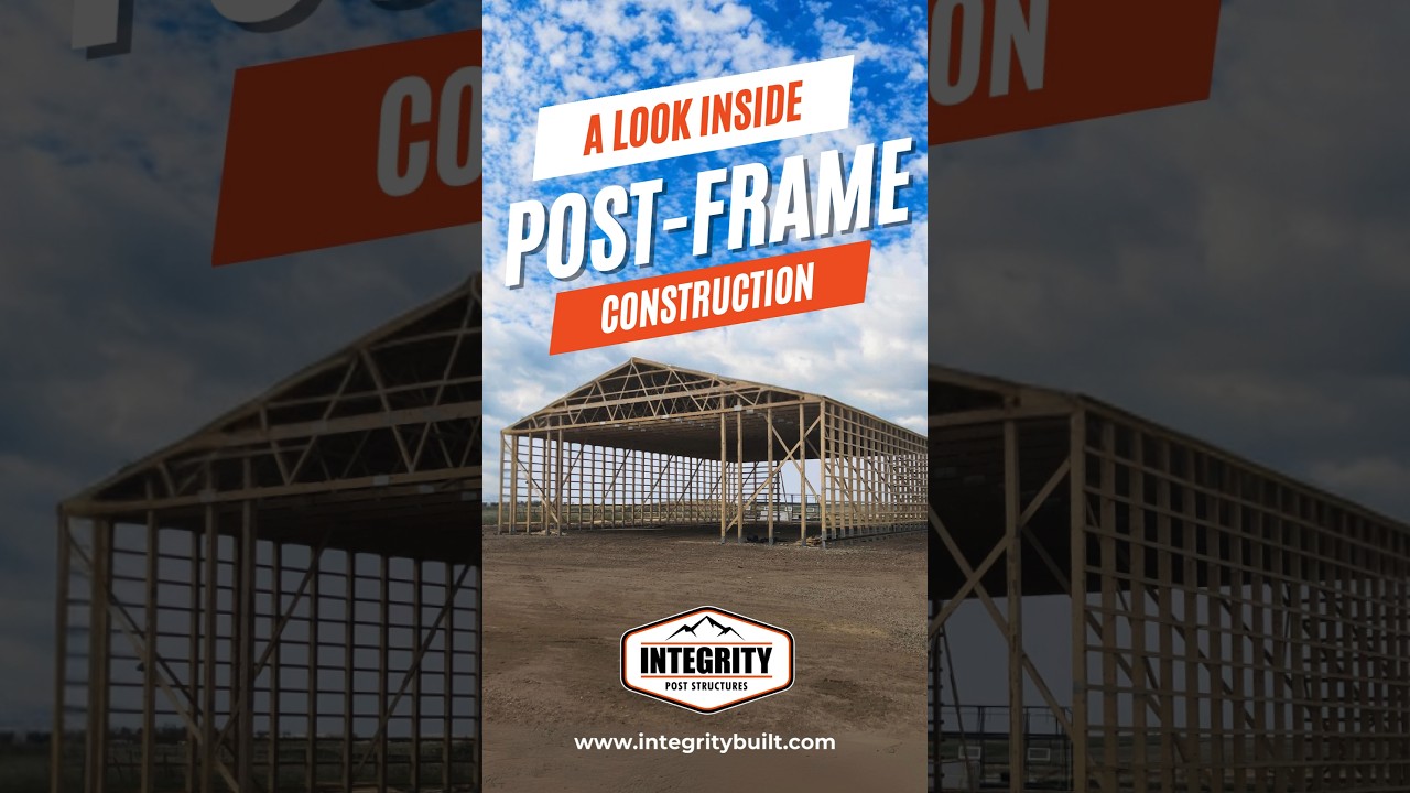 A look inside #postframe #construction with Integrity Post Structures. #postframeshop #building