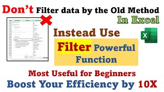 Filter - The Most Powerful🔥 Function in Excel | Learn Amazing Excel Tricks and Tips