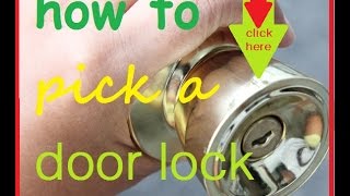 how to pick a door lock|how to open lock without key
