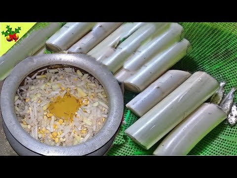 Village Food Factory Youtube | Banana Stem Cooking With Papaya | Banana stem recipe in My Village-11