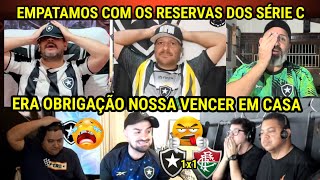 REAÇÕES dos BOTAFOGUENSES INDIGNADOS COM EMPATE CONTRA OS RESERVAS DO FLUMINENSE - 1X1