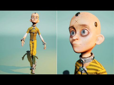Sci-fi Inmate Kid 3D CG Character model for the animated short film "The Odd One"
