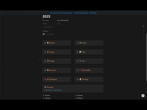 Notion Template - Yearly Top 10 Review