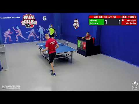 19:00 Рубцов Эдуард  2-3 Николенко Максим  стол 5  ЮГ-4  10.08.22