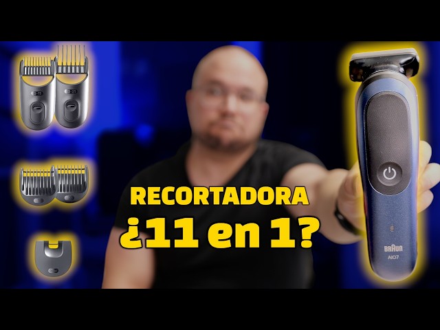 Vídeo relacionado con Braun - Cortapelos todo en uno serie 7, kit 11-en-1, hoja ProBlade, tecnología autoSense, 120 minutos de autonomía, protección SkinGuard, barba en gradiente, mango AquaGrip práctico bajo el agua,