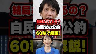 結局自民党は何するの？公約を60秒で徹底解説！ #shorts