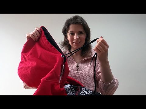 Part of a video titled How to re-thread a hoodie string - YouTube