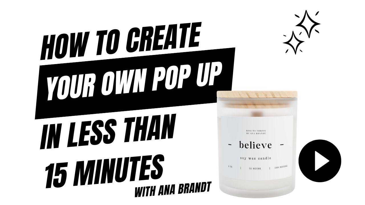 How to Create your Own Pop up Store in 15 minutes