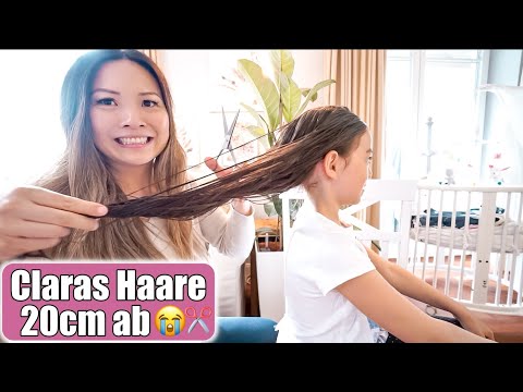 Clara's hair is coming off 😱 Cut it off 20 cm! Baby's first words | Chinese food VLOG | Mommy Souls