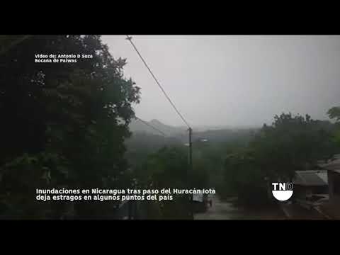 Iota azota el sector de Bocana de Paiwas en la Región autónoma de la Costa Caribe Sur, Nicaragua