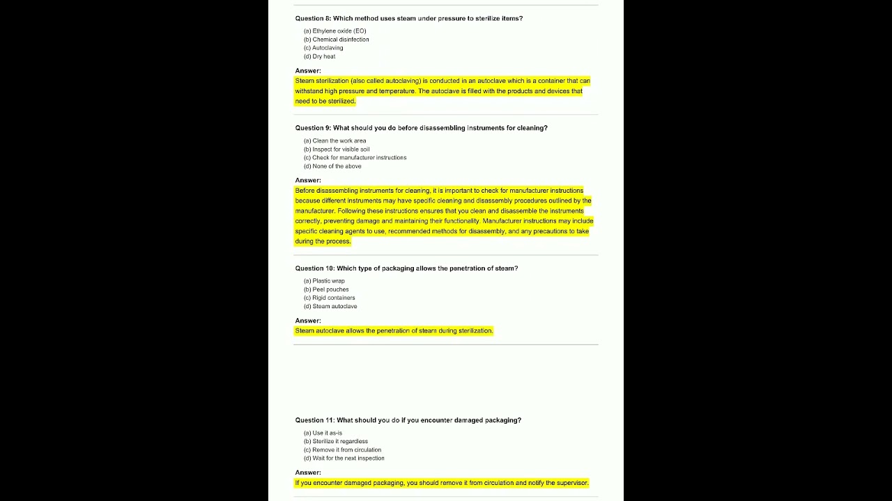 CRCST Chapter 2 8th Edition Review     & Trivia  video