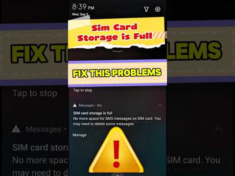 Sim Card Storage Problem Fix | Tech Video Assistant 2025 #tech #ytshorts #shorts #tech