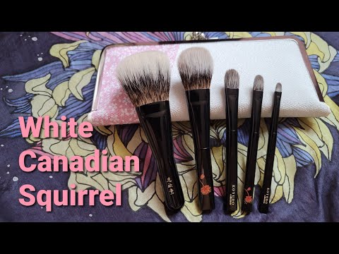 Koyudo White Canadian Squirrel Brush Set Demo & Review. Raffle for WCS Large Eye Brush