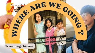 Screaming chicken blindfolded game with cousins || Where are we going? || ‎@mikailvlogs37 