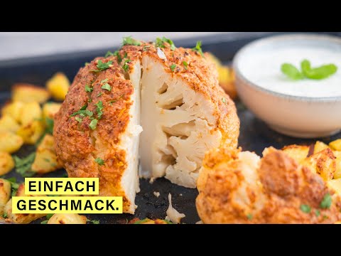 Diesen Blumenkohl im Backofen musst du nachmachen! 🤤