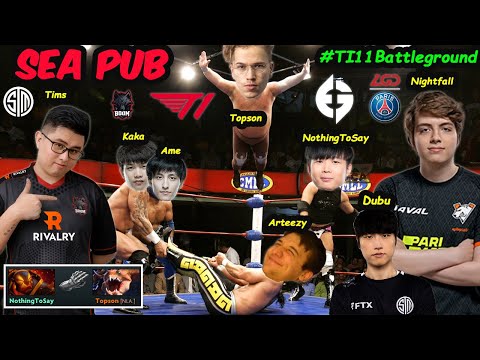 Topson NothingToSay Kaka Tims vs RTZ Nightfall SEA PUB #TI11Battleground Dota 2 pro Gameplay 7.32b
