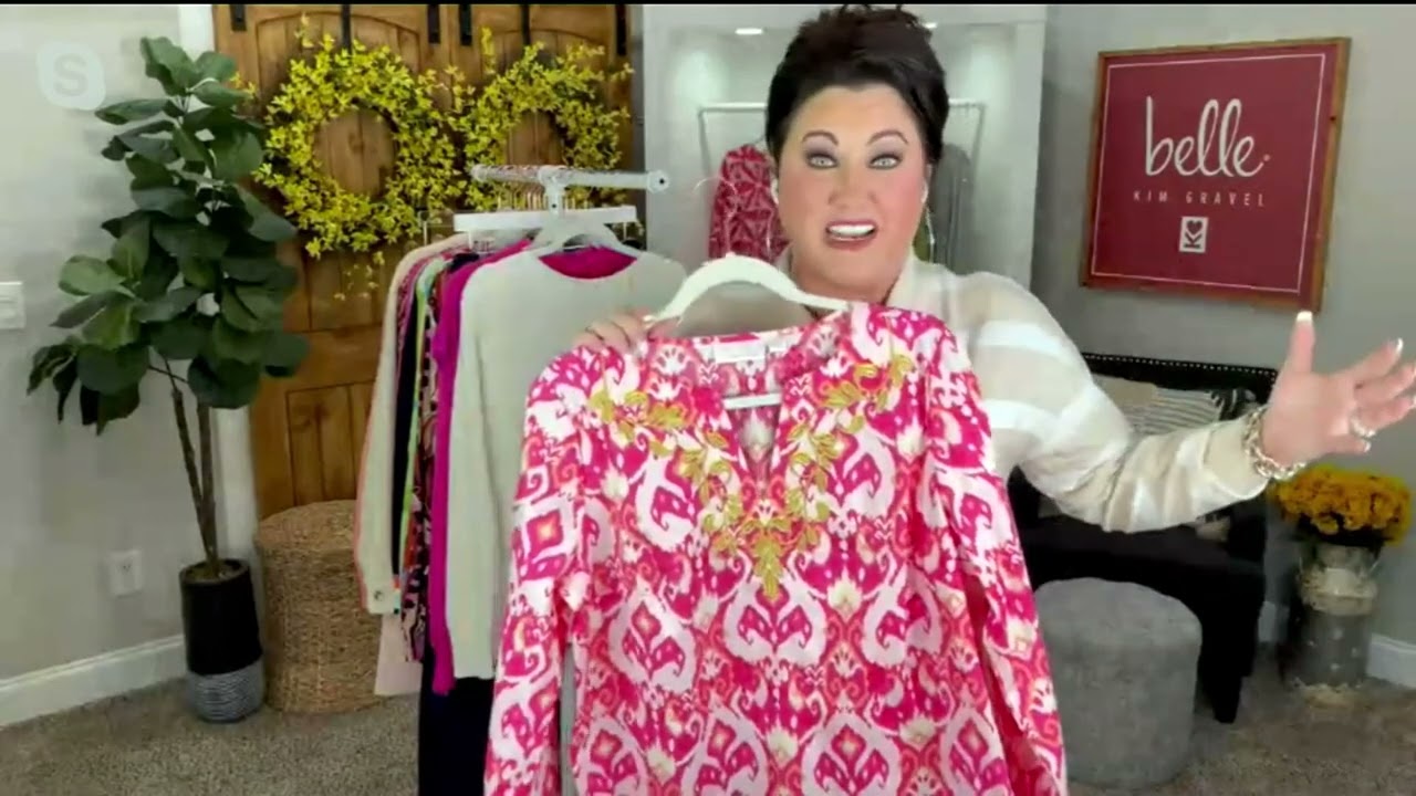 Bellisima by Kim Gravel Ibiza Ikat Boutique Soutache Tunic on QVC