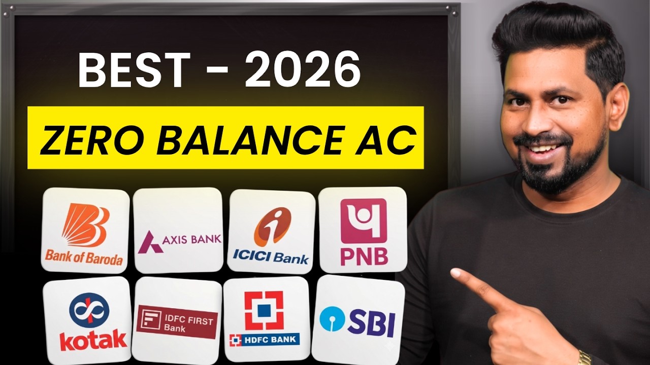 Best Zero Balance Bank Account 2026 | Zero Balance Khata Kaise Khole